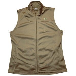 Under Armour Olive Green Coldgear Fleece Lined Vest Women’s Size XL